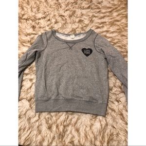 Grey Victoria’s Secret pink sweatshirt